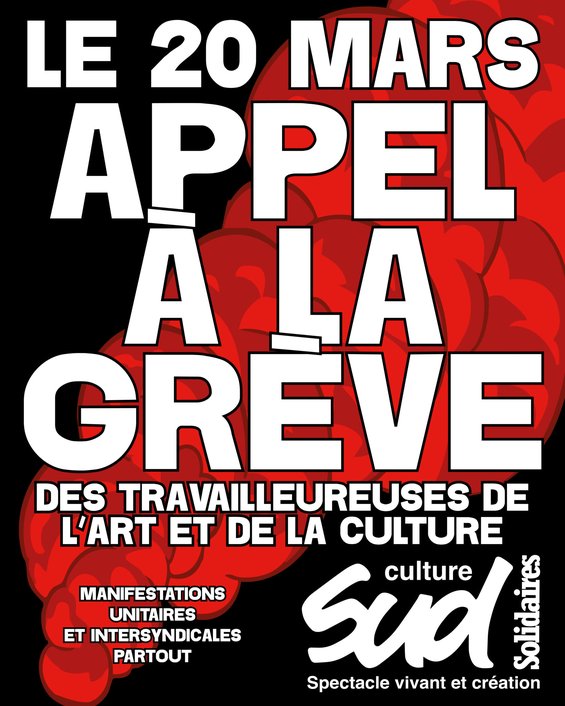 Appel grève Culture 20 mars